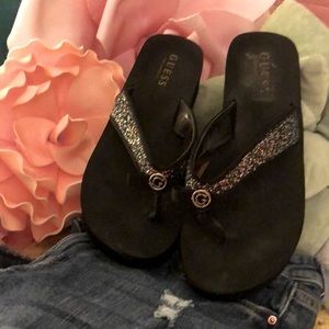 Guess platform flip flops 7